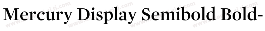 Mercury Display Semibold Bold字体转换